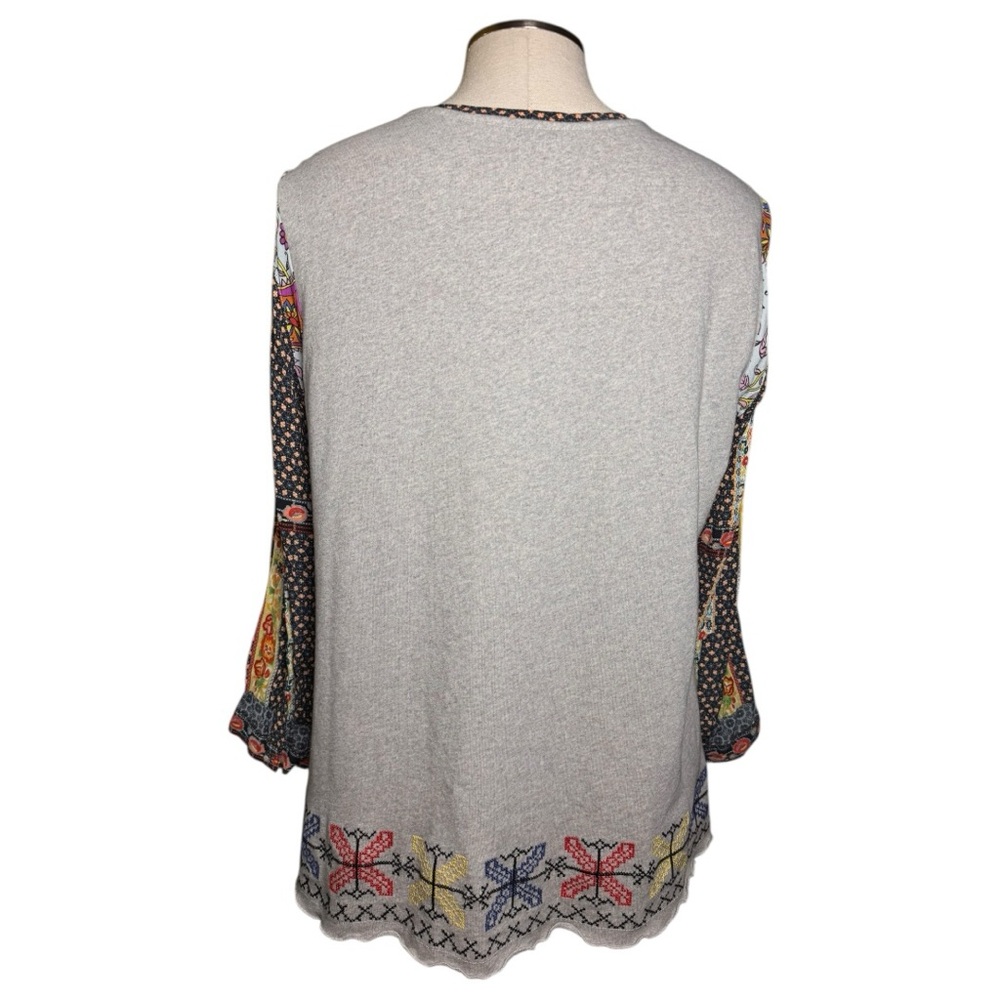 John Mark Primavera Boho Multicolor Embroidered L… - image 3